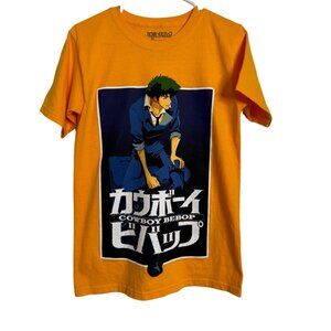 Cowboy Bebop Men's Shirt Sunrise funimation Size Small Yellow NWOT